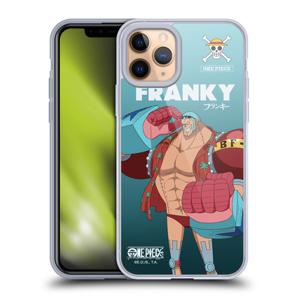 One Piece Graphic Art Franky Soft Gel Case for Apple iPhone 11 Pro