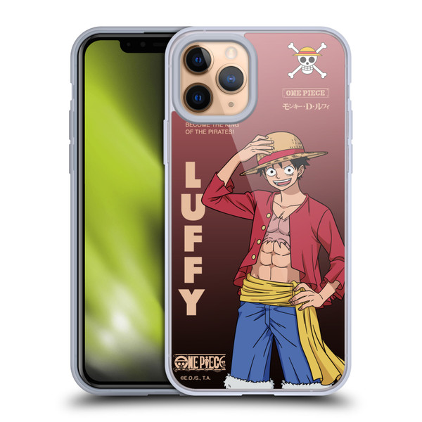 One Piece Graphic Art Monkey D. Luffy Soft Gel Case for Apple iPhone 11 Pro
