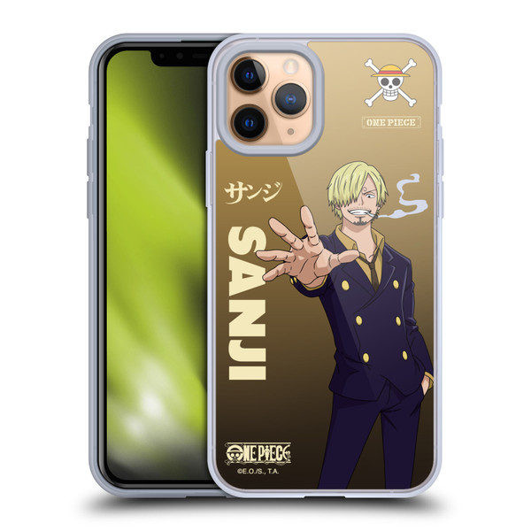 One Piece Graphic Art Sanji Soft Gel Case for Apple iPhone 11 Pro