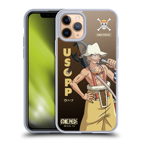One Piece Graphic Art Usopp Soft Gel Case for Apple iPhone 11 Pro