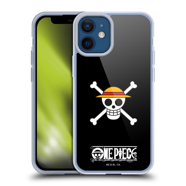 One Piece Graphic Art Classic Crew Logo Soft Gel Case for Apple iPhone 12 Mini