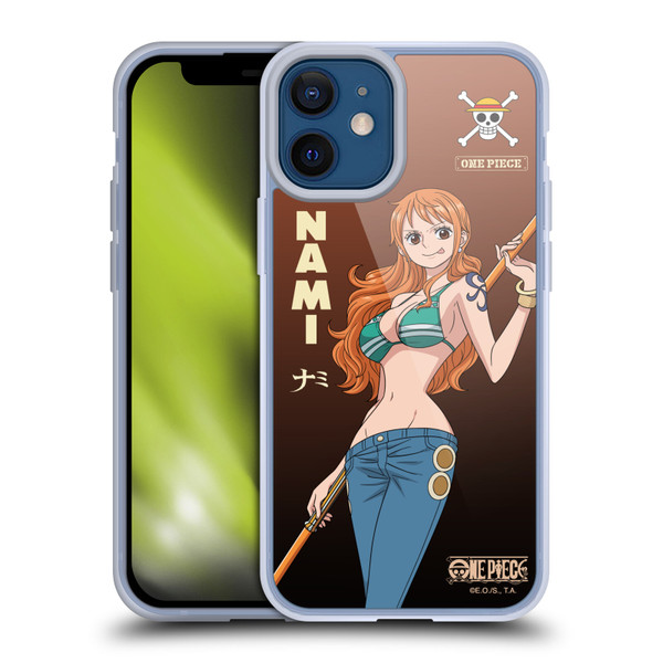 One Piece Graphic Art Nami Soft Gel Case for Apple iPhone 12 Mini