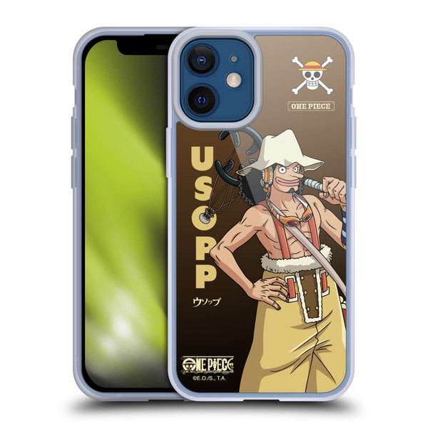 One Piece Graphic Art Usopp Soft Gel Case for Apple iPhone 12 Mini