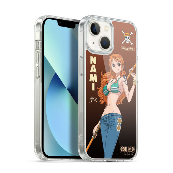 One Piece Graphic Art Nami Soft Gel Case for Apple iPhone 13