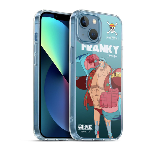 One Piece Graphic Art Franky Soft Gel Case for Apple iPhone 13 Mini & MagSafe