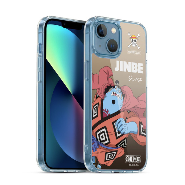 One Piece Graphic Art Jinbe Soft Gel Case for Apple iPhone 13 Mini