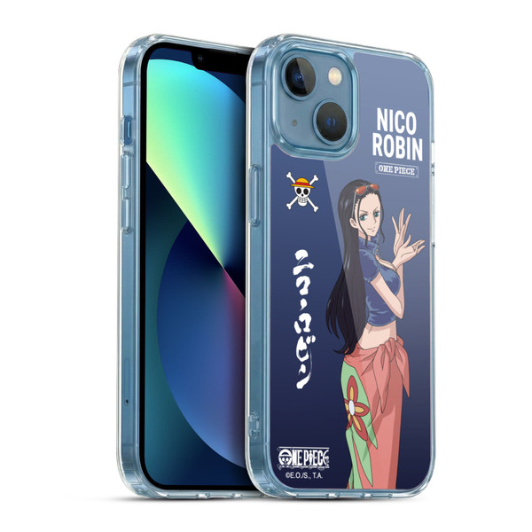 One Piece Graphic Art Nico Robin Soft Gel Case for Apple iPhone 13 Mini & MagSafe