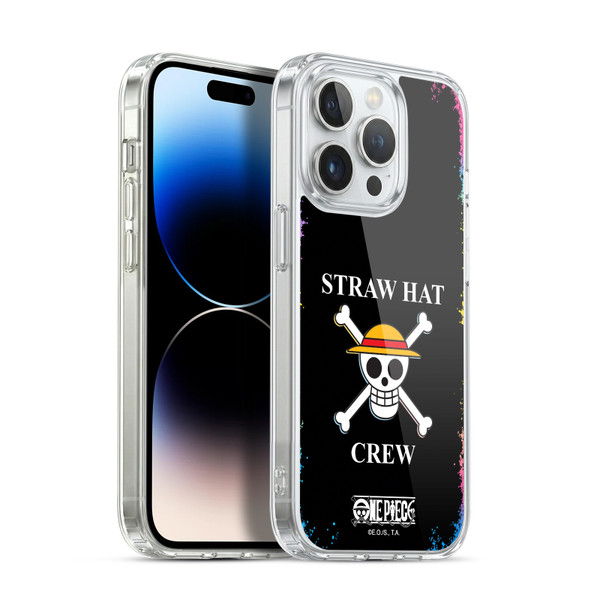 One Piece Graphic Art Colourful Crew Logo Soft Gel Case for Apple iPhone 13 Pro & MagSafe