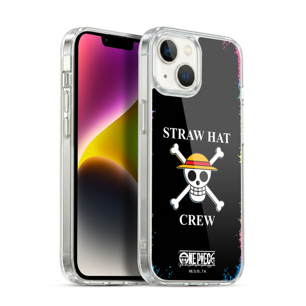One Piece Graphic Art Colourful Crew Logo Soft Gel Case for Apple iPhone 14