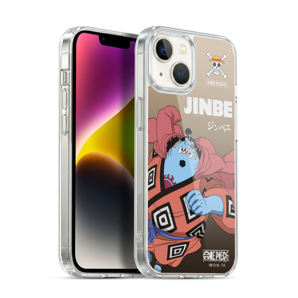One Piece Graphic Art Jinbe Soft Gel Case for Apple iPhone 14