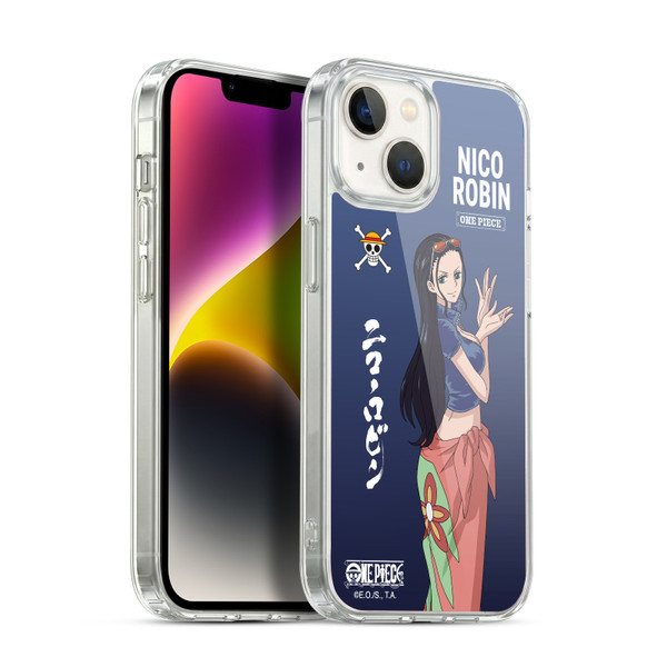 One Piece Graphic Art Nico Robin Soft Gel Case for Apple iPhone 14
