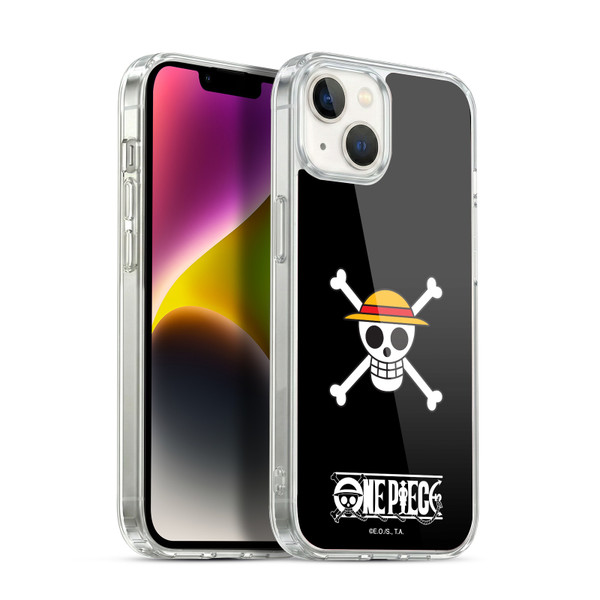 One Piece Graphic Art Classic Crew Logo Soft Gel Case for Apple iPhone 14 Plus & MagSafe