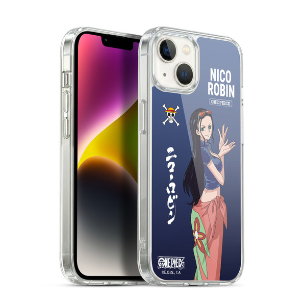 One Piece Graphic Art Nico Robin Soft Gel Case for Apple iPhone 14 Plus