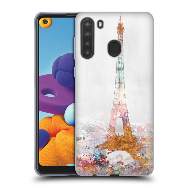Aimee Stewart Landscapes Paris Color Splash Soft Gel Case for Samsung Galaxy A21 (2020)