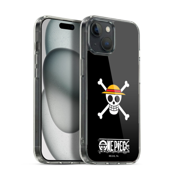 One Piece Graphic Art Classic Crew Logo Soft Gel Case for Apple iPhone 15