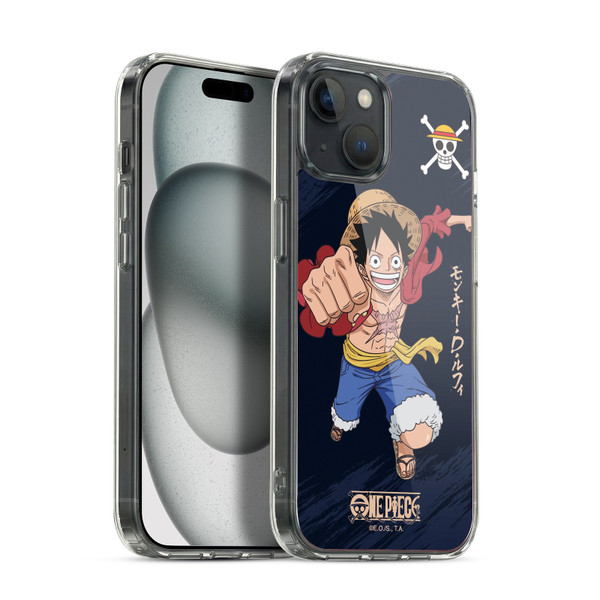 One Piece Graphic Art Luffy Soft Gel Case for Apple iPhone 15 Plus & MagSafe