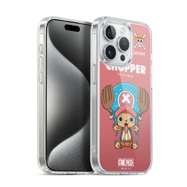 One Piece Graphic Art Chopper Soft Gel Case for Apple iPhone 15 Pro