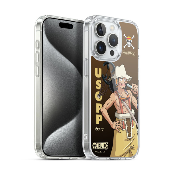One Piece Graphic Art Usopp Soft Gel Case for Apple iPhone 15 Pro & MagSafe