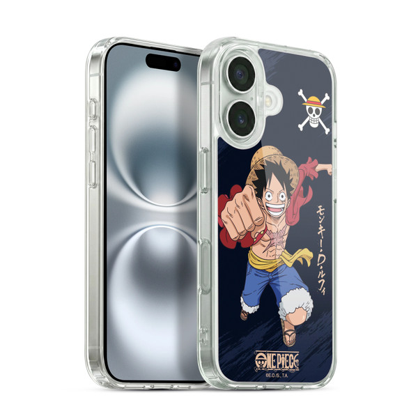 One Piece Graphic Art Luffy Soft Gel Case for Apple iPhone 16 & MagSafe