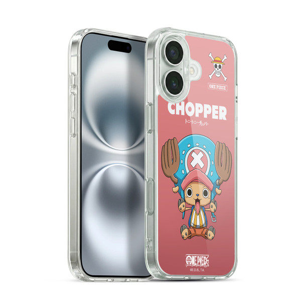 One Piece Graphic Art Chopper Soft Gel Case for Apple iPhone 16 Plus