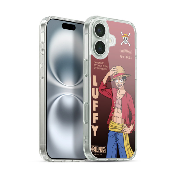 One Piece Graphic Art Monkey D. Luffy Soft Gel Case for Apple iPhone 16 Plus & MagSafe