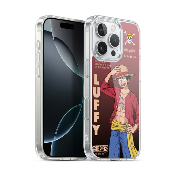 One Piece Graphic Art Monkey D. Luffy Soft Gel Case for Apple iPhone 16 Pro & MagSafe