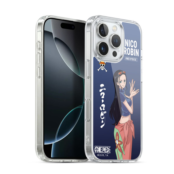 One Piece Graphic Art Nico Robin Soft Gel Case for Apple iPhone 16 Pro & MagSafe