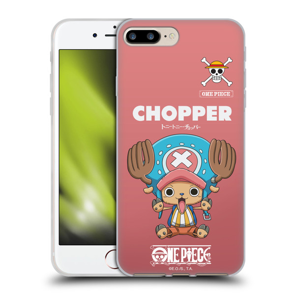 One Piece Graphic Art Chopper Soft Gel Case for Apple iPhone 7 Plus / 8 Plus