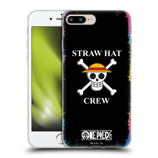 One Piece Graphic Art Colourful Crew Logo Soft Gel Case for Apple iPhone 7 Plus / 8 Plus