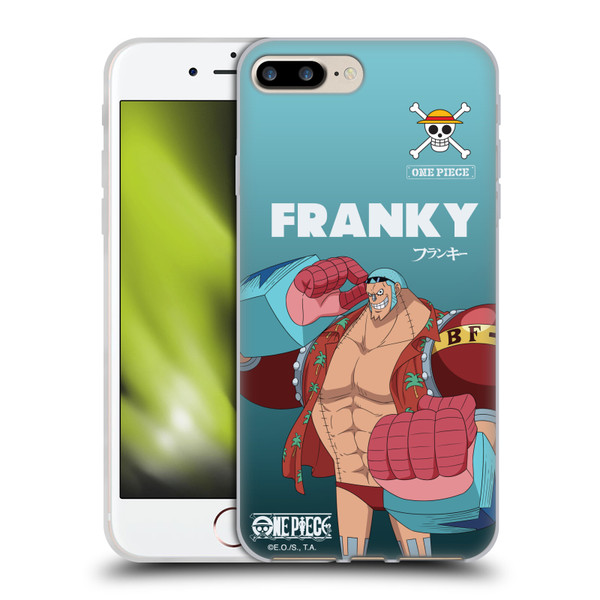 One Piece Graphic Art Franky Soft Gel Case for Apple iPhone 7 Plus / 8 Plus