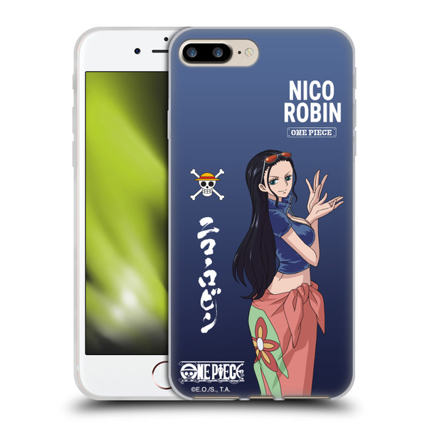 One Piece Graphic Art Nico Robin Soft Gel Case for Apple iPhone 7 Plus / 8 Plus