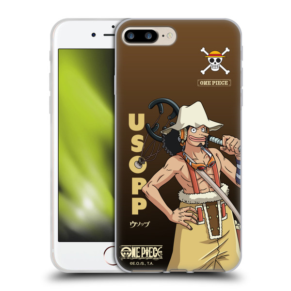 One Piece Graphic Art Usopp Soft Gel Case for Apple iPhone 7 Plus / 8 Plus