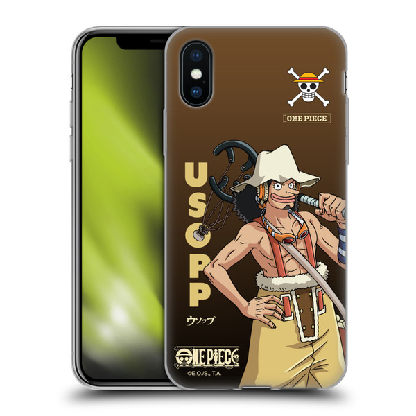 One Piece Graphic Art Usopp Soft Gel Case for Apple iPhone X / iPhone XS