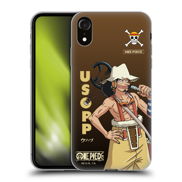 One Piece Graphic Art Usopp Soft Gel Case for Apple iPhone XR