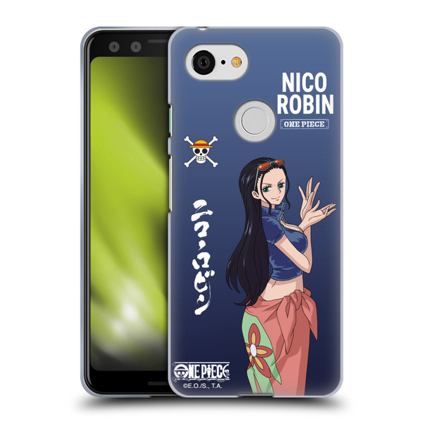 One Piece Graphic Art Nico Robin Soft Gel Case for Google Pixel 3