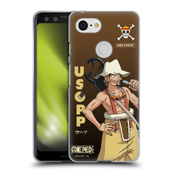 One Piece Graphic Art Usopp Soft Gel Case for Google Pixel 3