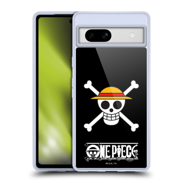 One Piece Graphic Art Classic Crew Logo Soft Gel Case for Google Pixel 7a