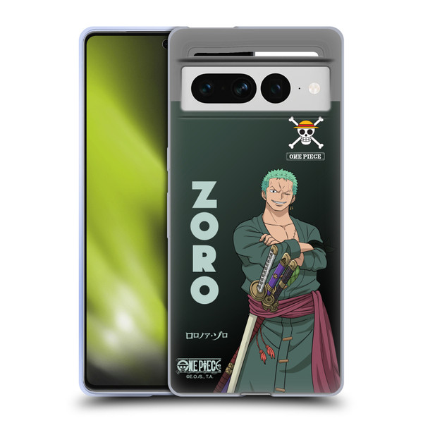 One Piece Graphic Art Roronoa Zoro Soft Gel Case for Google Pixel 7 Pro