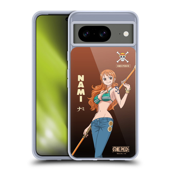 One Piece Graphic Art Nami Soft Gel Case for Google Pixel 8