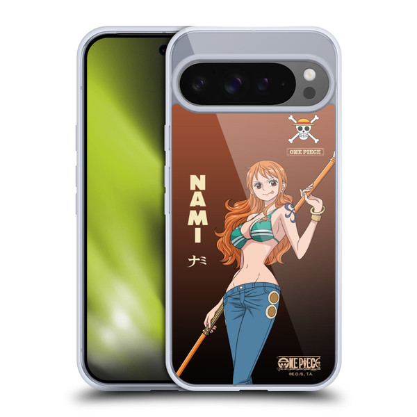 One Piece Graphic Art Nami Soft Gel Case for Google Pixel 9 Pro XL