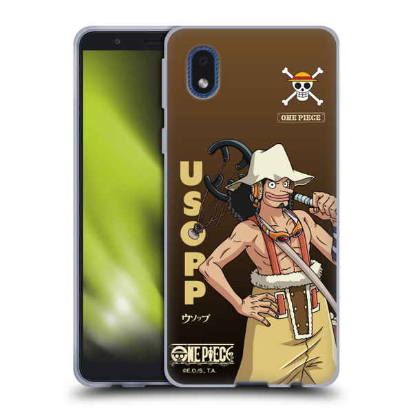 One Piece Graphic Art Usopp Soft Gel Case for Samsung Galaxy A01 Core (2020)