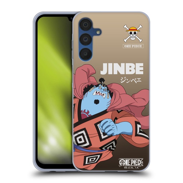 One Piece Graphic Art Jinbe Soft Gel Case for Samsung Galaxy A15