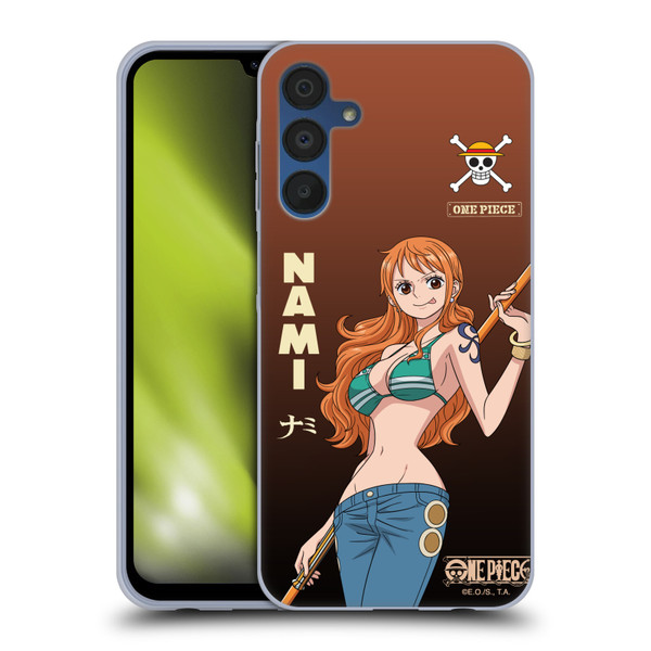 One Piece Graphic Art Nami Soft Gel Case for Samsung Galaxy A15