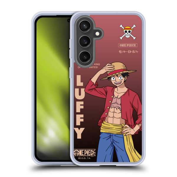 One Piece Graphic Art Monkey D. Luffy Soft Gel Case for Samsung Galaxy S24 FE