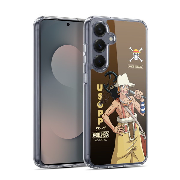 One Piece Graphic Art Usopp Soft Gel Case for Samsung Galaxy S25 & MagSafe