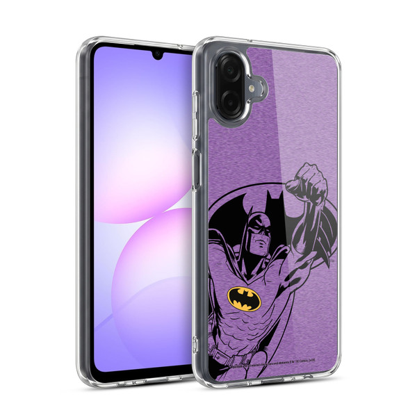 Batman DC Comics Logos Purple Soft Gel Case for Samsung Galaxy A07 4G