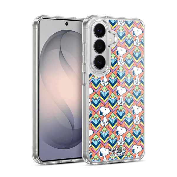 Peanuts Snoopy Deco Dreams Orange Pattern Soft Gel Case for Samsung Galaxy S26