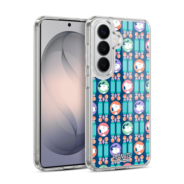 Peanuts Snoopy Deco Dreams Blue Pattern Soft Gel Case for Samsung Galaxy S26 Plus