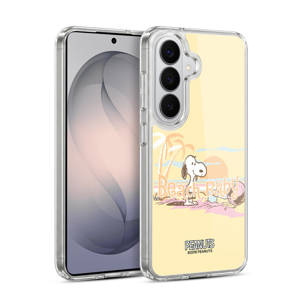 Peanuts Beach Snoopy Sunset Soft Gel Case for Samsung Galaxy S26