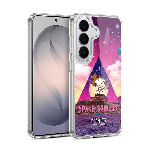 Peanuts Snoopy Space Cowboy Nebula Triangle Soft Gel Case for Samsung Galaxy S26